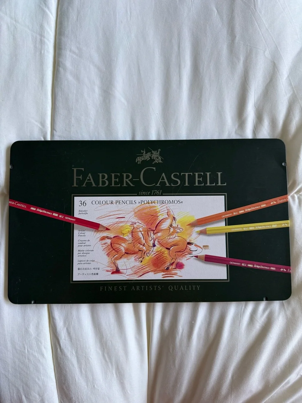 Faber-Castell Green Tin 36-Color Artists' Colored Pencils